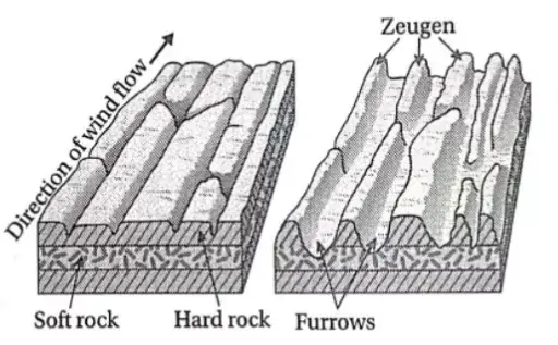 ACTION OF WIND diagram for SS2 Geography